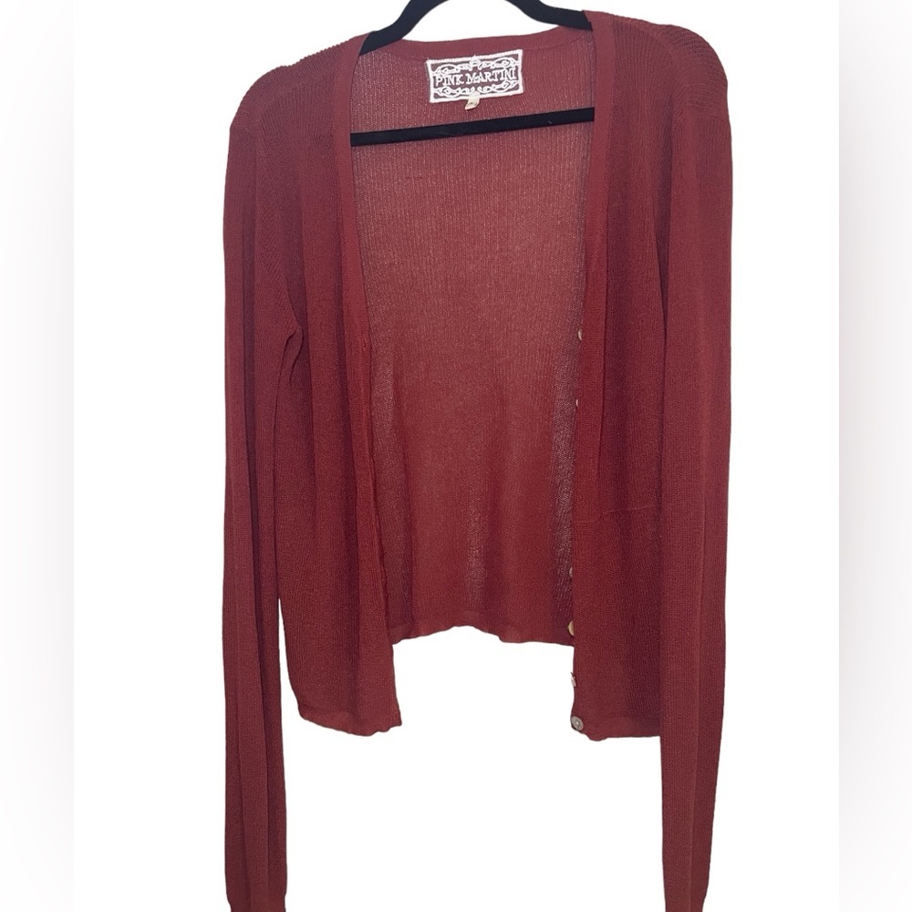 Pink Martini Boutique Sheer Cardigan Size L